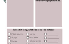 Relapse Prevention Plan Printable - Etsy with regard to Christmas Relapse Prevention Worksheets
