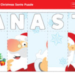 S A N T A Puzzle   Super Simple Within Christmas Music Puzzles Worksheets