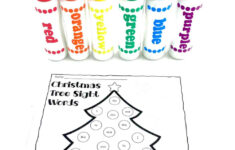 Sight Word Christmas Tree Printable - I Can Teach My Child! throughout Christmas Sight Word Worksheets