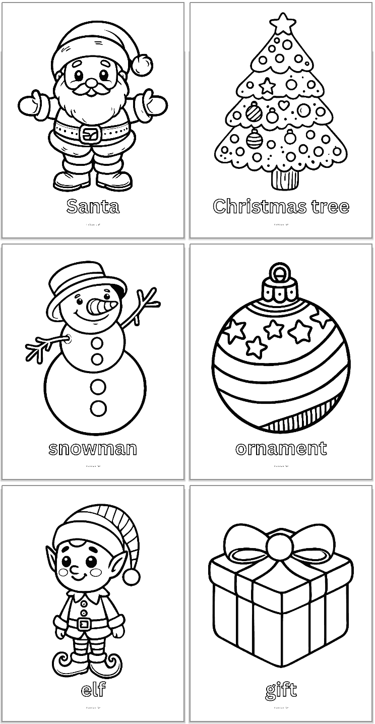 Simple Christmas Coloring Pages For Kids - The Artisan Life with regard to Christmas Coloring Worksheets For Kindergarten