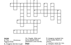 The Best Christmas Pageant Ever! Crossword - Wordmint throughout Free Worksheets For the Best Christmas Pageant Ever