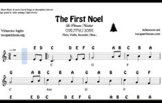 The First Noel Christmas Notes Sheet Music For Flute Violin Oboe Voice Easy  Carol Song throughout First Letter Of Christmas Carols Worksheets
