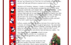 The History Of Christmas - 4 Pages - Esl Worksheetmarsala inside The History Of Christmas Worksheets