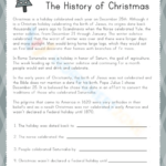 The History Of Christmas Worksheet For The History Of Christmas Worksheets