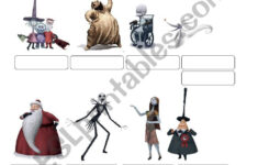 The Nightmare Before Christmas (Characters) - Esl Worksheet throughout The Nightmare Before Christmas Worksheets