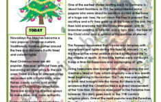 The Origin Of The Christmas Tree - Esl Worksheetanaisvi pertaining to History of the Christmas Tree Worksheets