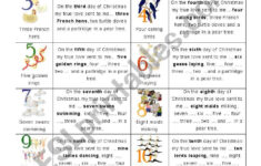 The Twelve Days Of Christmas - Esl Worksheetalien Boy with 12 Days Of Christmas Worksheets Answers