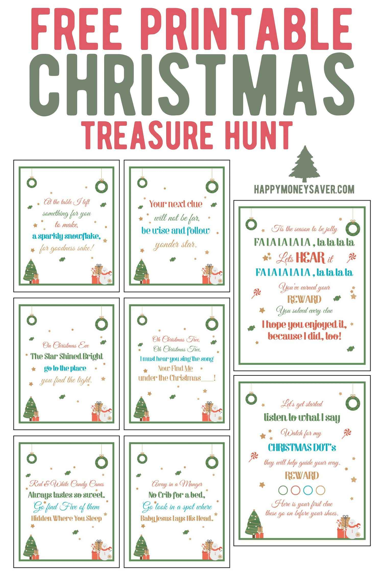 The Ultimate Christmas Treasure Hunt + Free Printable intended for Christmas Scavenger Hunt Worksheets