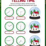 Time Telling Christmas Maths Worksheet For Class 4   Brainiac Within Christmas Telling Time Worksheets