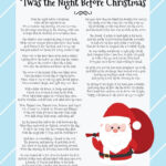 Twas The Night Before Christmas Printables | Printabulls Throughout Twas The Night Before Christmas Worksheets