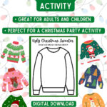 Ugly Christmas Sweater Activity   Etsy Throughout Ugly Christmas Sweaters Beyond The Worksheets