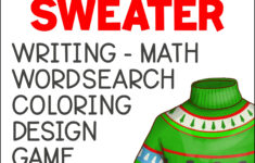Ugly Christmas Sweater Design, Writing, Maths, Word Search &amp; Colouring  Activities - Australian Teachers Marketplace within Ugly Christmas Sweater Math Worksheets Answers