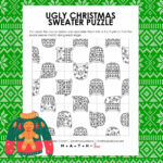 Ugly Christmas Sweater Square Edge Matching Puzzle | Math = Love With Regard To Ugly Christmas Sweater Math Worksheets