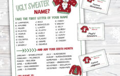 Ugly Sweater Scavenger Hunt – Etsy in Ugly Christmas Sweater Beyond the Worksheets Answers