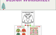 Ugly Sweater Worksheets (Free Printables) inside Design Your Own Ugly Christmas Sweater Worksheets