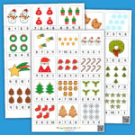 Weihnachtliche Karten Zum Zählen Bis 10 Zum Ausdrucken Für Kinder Regarding Christmas Counting Worksheets Preschool
