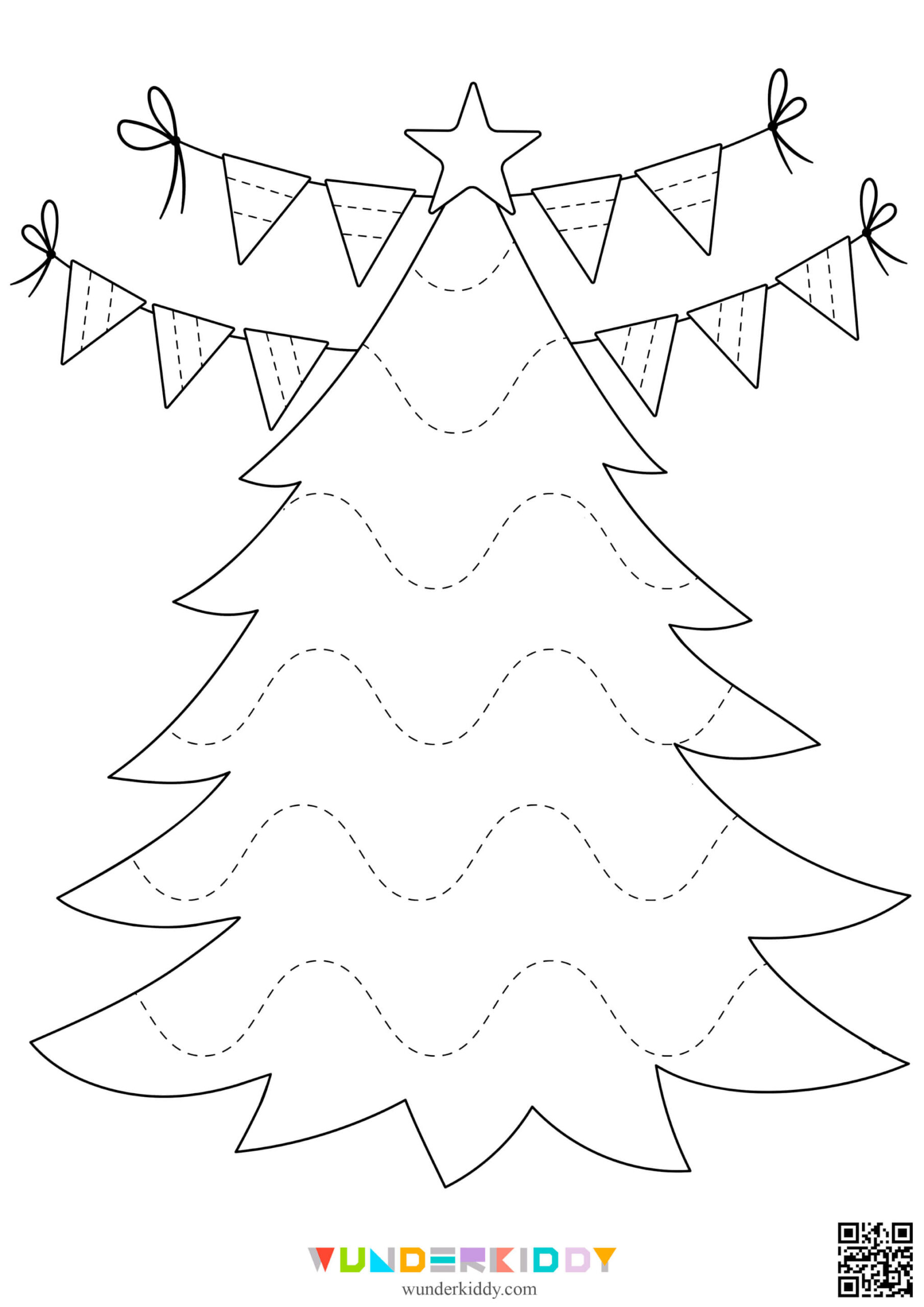 Weihnachtsübungen «Linien Nachspuren» Für Kinder Zum Ausdrucken regarding Christmas Tree Worksheets For Preschool