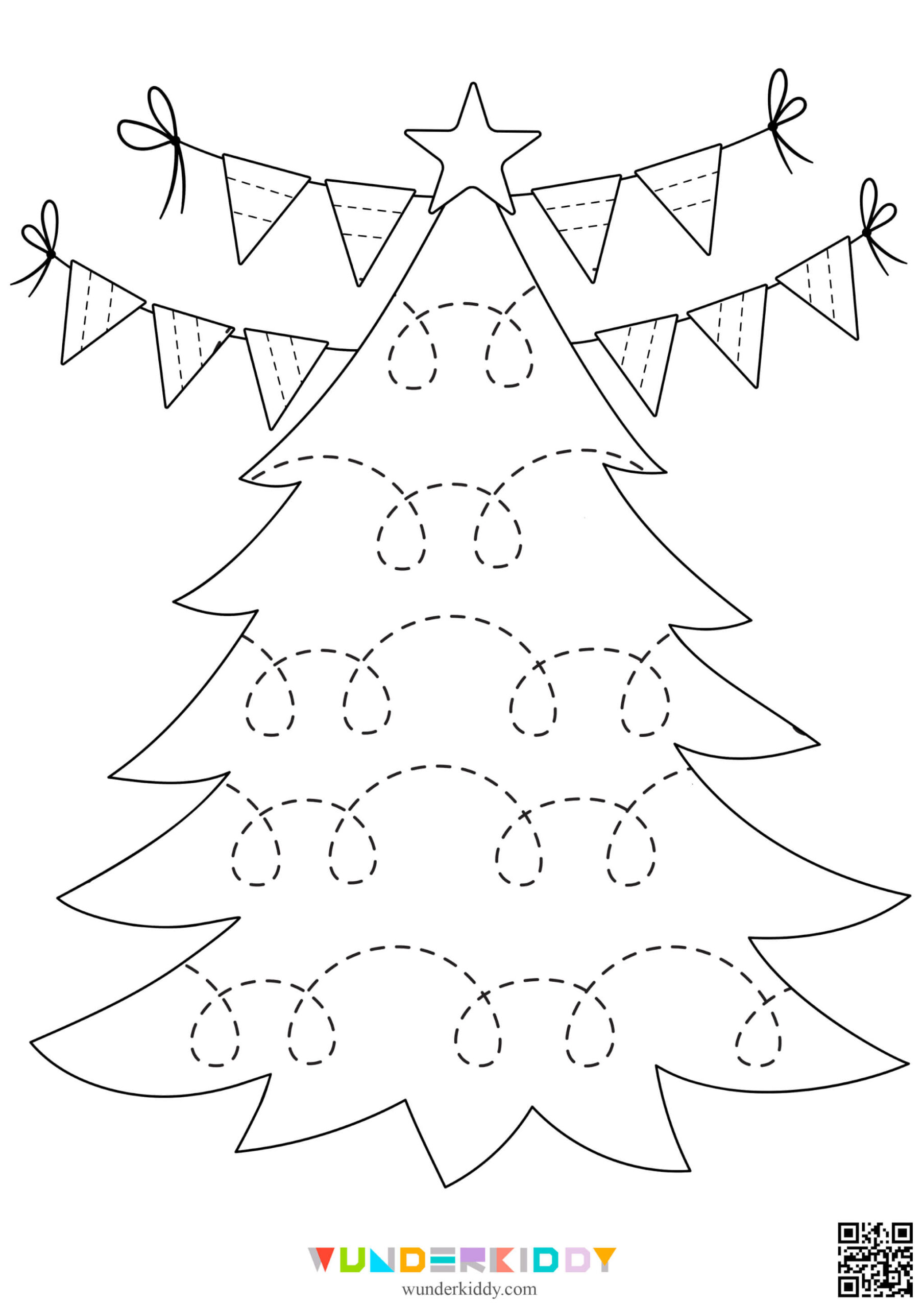 Weihnachtsübungen «Linien Nachspuren» Für Kinder Zum Ausdrucken within Preschool Christmas Tree Worksheets