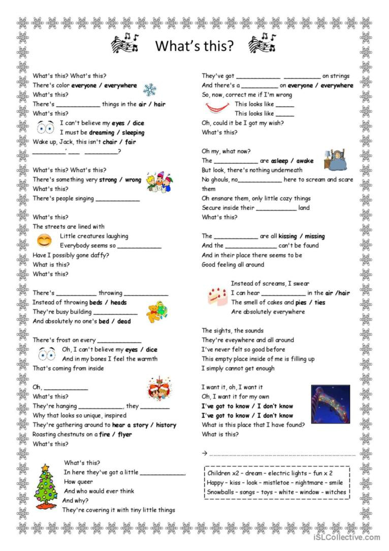 What&amp;#039;S This? The Nightmare Before Ch…: English Esl Worksheets Pdf throughout The Nightmare Before Christmas Worksheets