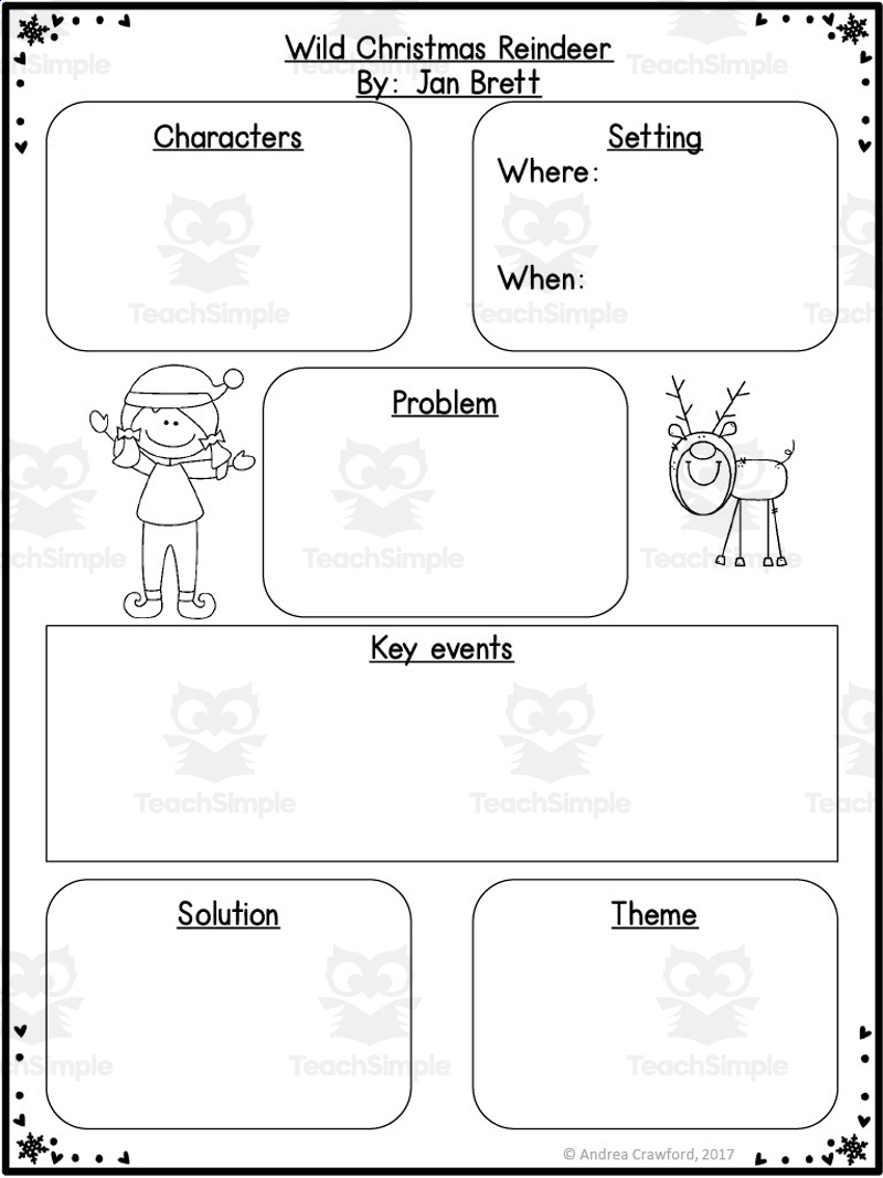 Wild Christmas Reindeerjan Brett | Reading Comprehension Activities with The Wild Christmas Reindeer Worksheets