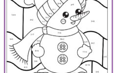 Winter Colornumber Pages – K12 Math Worksheets intended for Color By Number Addition Christmas Worksheets Free