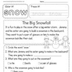 Winter Reading Worksheet   Free Printable, Digital, & Pdf Inside Christmas Reading Comprehension Worksheets Kindergarten