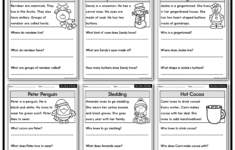 Winter Themed Reading Comprehension | Kindergarten &amp; First Grade inside Christmas Themed Reading Comprehension Worksheets