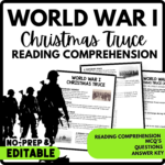 World War I Christmas Truce Reading Comprehension Worksheet Throughout The World War 1 Christmas Truce Worksheets Answer Key
