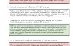 Wwi Essay Notes: The 1914 Christmas Truce Explained - Studocu in A Christmas Truce Worksheets Answers